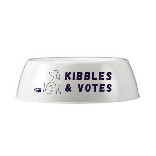 Kibbles and Votes Dog Bowl