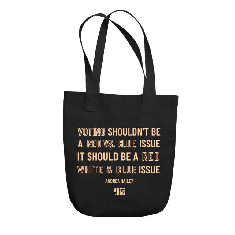 Voting is a Red, White, and Blue Issue Tote