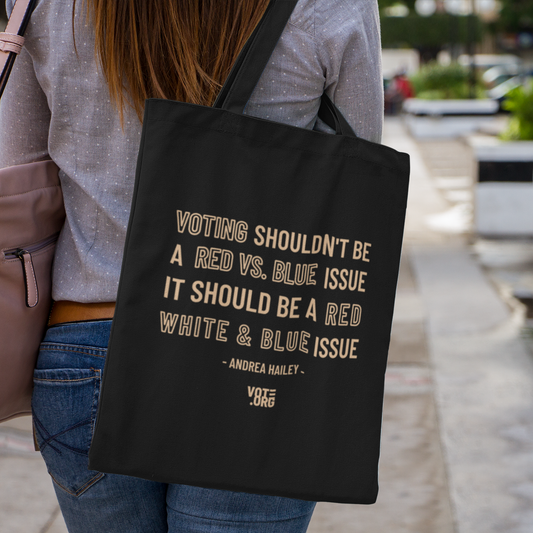 Voting is a Red, White, and Blue Issue Tote